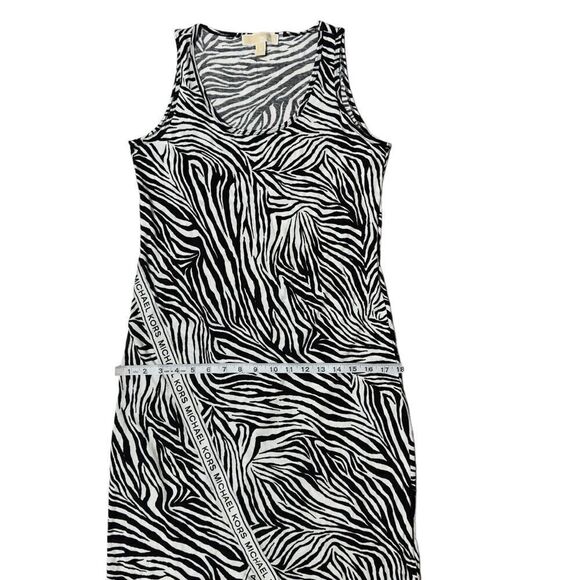 MICHAEL Michael Kors Black & White Zebra Sleeveless Jersey Dress MEDIUM - Picture 9 of 14